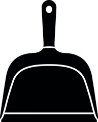 Dustpan and brush icon cleaning hygiene household tool