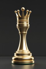 A shining golden king chess piece takes center stage between dark opponents, radiating power, dominance, and refined elegance on the board