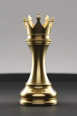 A shining golden king chess piece takes center stage between dark opponents, radiating power, dominance, and refined elegance on the board