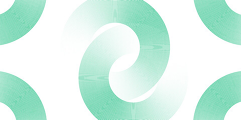 Green white abstract background overlap layer on bright space with circles effect decoration. Modern banner with lines style. Graphic design element stripes concept for flyer, card, or brochure cover