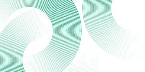 Green white abstract background overlap layer on bright space with circles effect decoration. Modern banner with lines style. Graphic design element stripes concept for flyer, card, or brochure cover