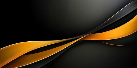 Elegant Black and Gold Waves Create a Smooth Stylish Background for Modern Graphic Design Projects