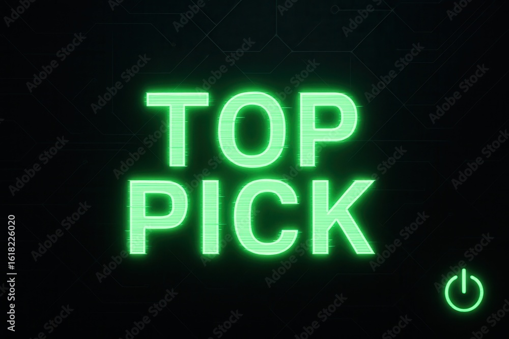 Poster neon green digital sign displaying 