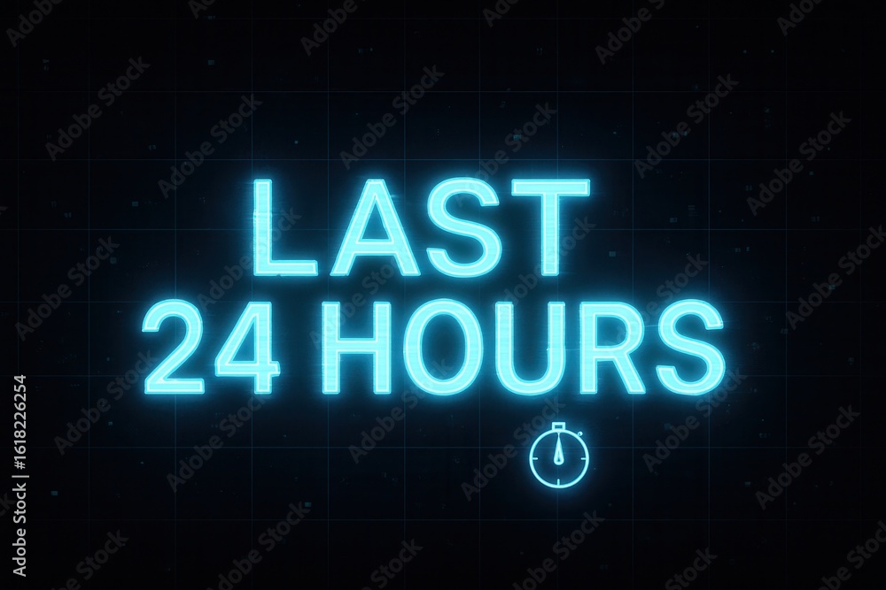Poster neon blue text reading 