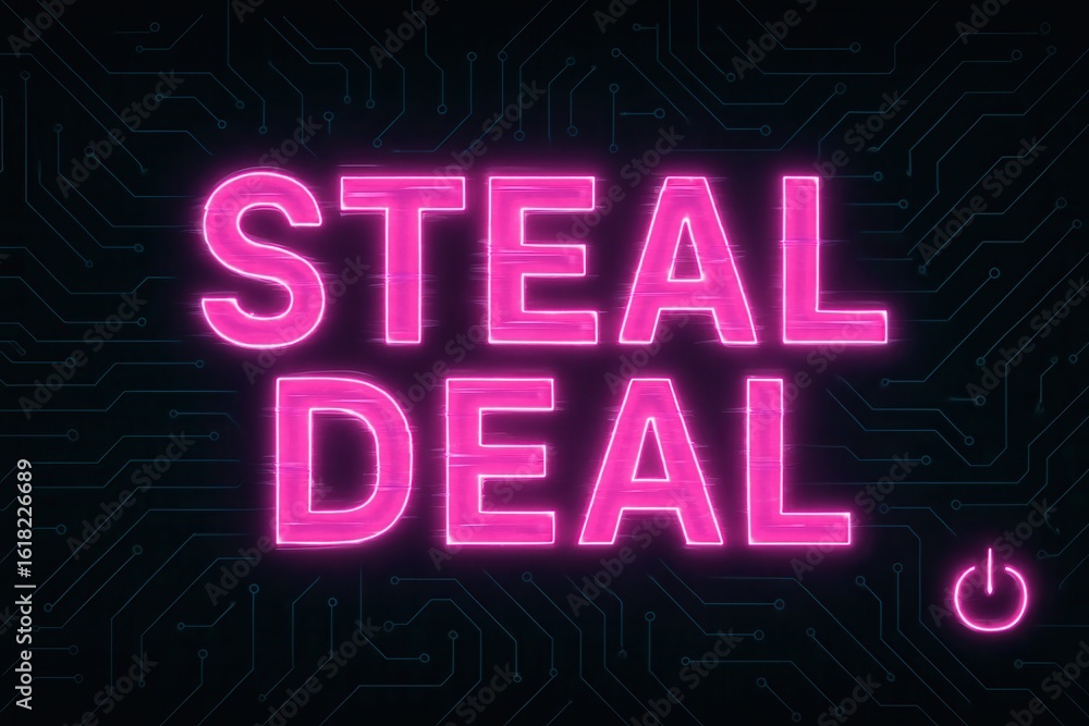 Aufkleber neon pink text reading 