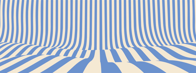 Groovy psychedelic wave pattern with abstract liquid lines and retro marble effects. Y2K blue ripple design for funky vector art and trippy banners. Seamless 70s inspired geometric motions.