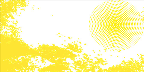 Orange halftone background on the white