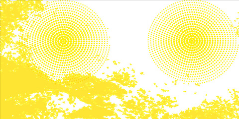 Orange halftone background on the white