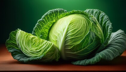 Fototapeta premium vibrant fresh cabbage nature s nutrient rich delicacy for healthy meals