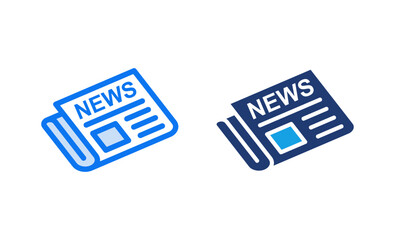 Newspaper icon vector illustration. news paper sign and symbolign