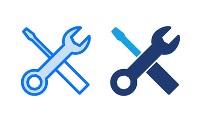 Repair tools icon vector illustration. tool sign and symbol. setting icon. Wrench and screwdriver. Service