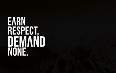 Inspirational Quote Typography with Mountain Landscape Background Illustration Design