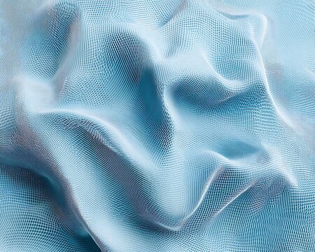 Abstract wave pattern with blue gradient - Powered by Adobe