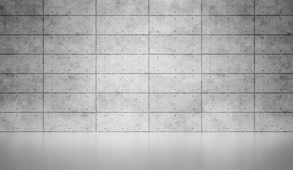 Empty dark abstract industrial cement wall studio room interior for display product on concrete wall background