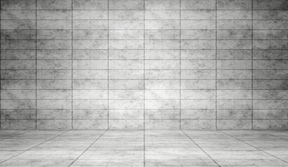 Empty dark abstract industrial cement wall studio room interior for display product on concrete wall background