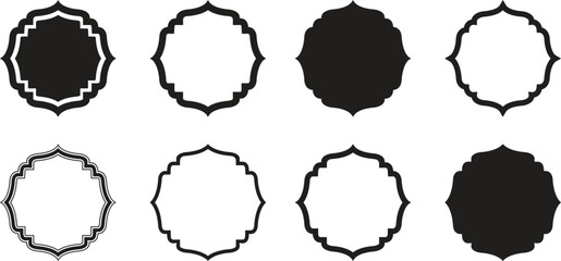 Vintage frames set isolated on white background. Decorative frame.