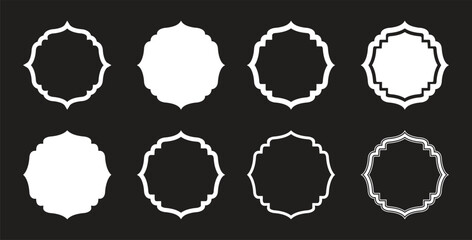 Vintage frames set isolated on white background. Decorative frame.