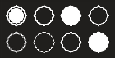 Vintage frames set isolated on white background. Decorative frame.