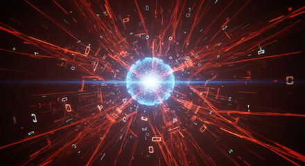 Abstract Cybersecurity Threats Visualization