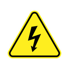 High Voltage Sign. Caution Electrical Safety Label. Danger Sign: 