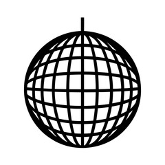Disco Ball Spinning Silhouette Vector Flat and Clean Look