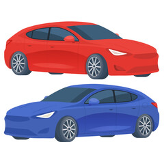 Vector cartoon image of buying and acquiring a car. Concept of transferring transport. Profitable deal. Transferring car keys. Element for your design.