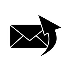 Forward Email Arrow Icon Vector Flat and Clean Look