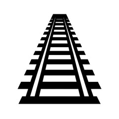 Railroad Tracks Icon Vector Flat and Clean Look