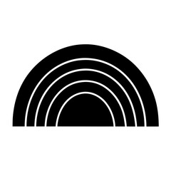 Rainbow Half Circle Icon Vector Flat and Clean Look
