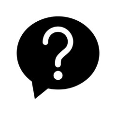 Question Mark in Bubble Vector Flat and Clean Look