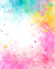 watercolor color blots, cover