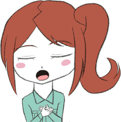 デフォルメ作業着女子　安心