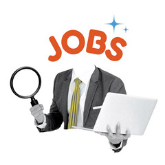 businessman with a magnifying glass