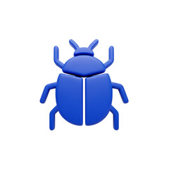 Fototapeta premium Blue scarab beetle icon isolated on transparent background