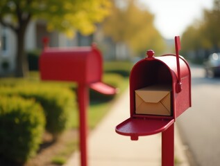 red mail box