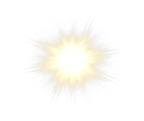 Explode, magical, ray, glittering, sparkle PNG gold star with transparent background. PNG Overlay shine for festive, holiday, magic, glowing, and brilliant celebration art.