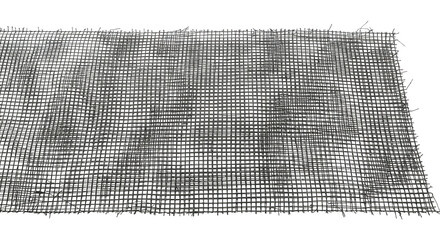 Industrial construction reinforcing wire mesh grid isolated on a clean white background