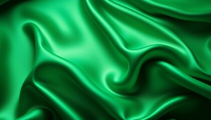 Obraz premium Luxurious emerald green satin wallpaper with subtle sheen, surface, pattern