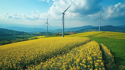 Eco-friendly energy solutions like wind, solar, and geothermal power providing clean, sustainable energy alternatives to fossil fuels while reducing carbon emissions and environmental impact.
