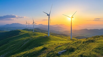 Eco-friendly energy solutions like wind, solar, and geothermal power providing clean, sustainable energy alternatives to fossil fuels while reducing carbon emissions and environmental impact.