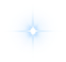Glow, flare, neon, blue, line — shining PNG star light with festive sparkle on transparent space. This PNG Overlay enhances banners, party visuals, and magical winter or cosmic themes.
