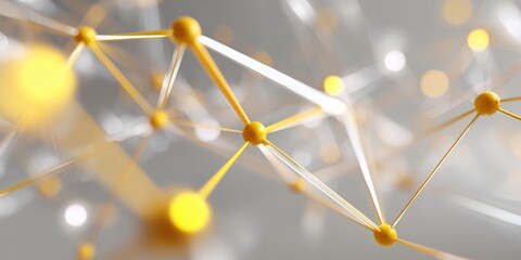 digital network glowing lines, icons, data streams 