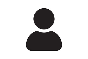 User Profile icon silhouette vector with white background