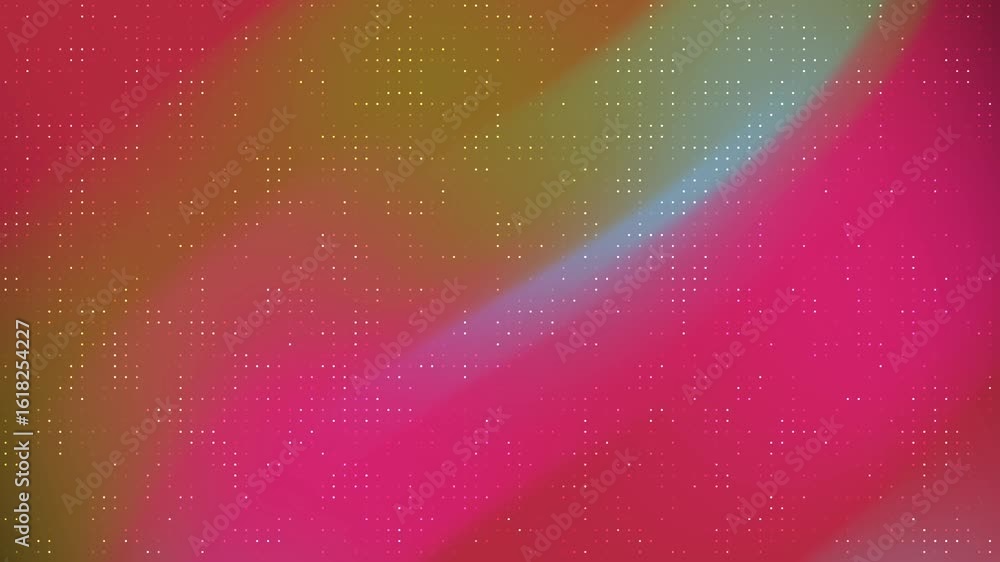 Poster abstracts blink dot vibrant gradient background with shimmering dots shifting from pink to golden hu