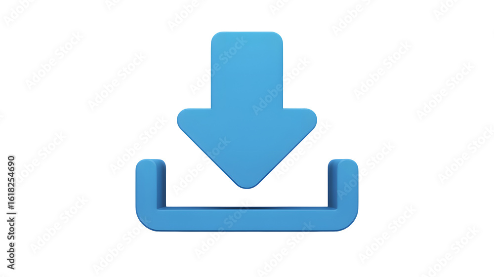 Poster secure digital download button with clear arrow for quick access