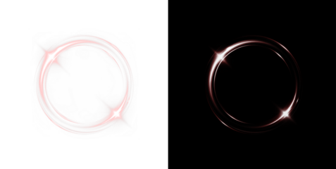Swift, spiral, flash, dynamic, ring radiant PNG circle with magic neon beam on transparent background. Stunning PNG Overlay for fantasy, tech, and creative design visuals.