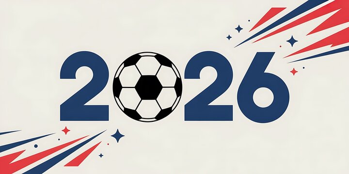Soccer world cup 2026 celebration with patriotic colors