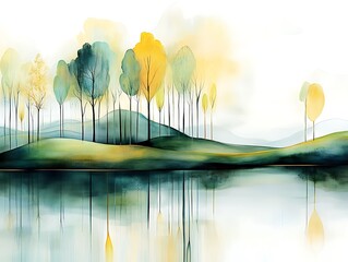 静寂の湖畔彩葉