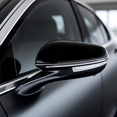 Closeup Modern Car Side Mirror Exterior Detail