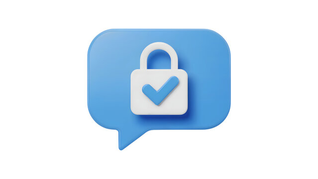 Secure message confirmed with lock and checkmark icon
